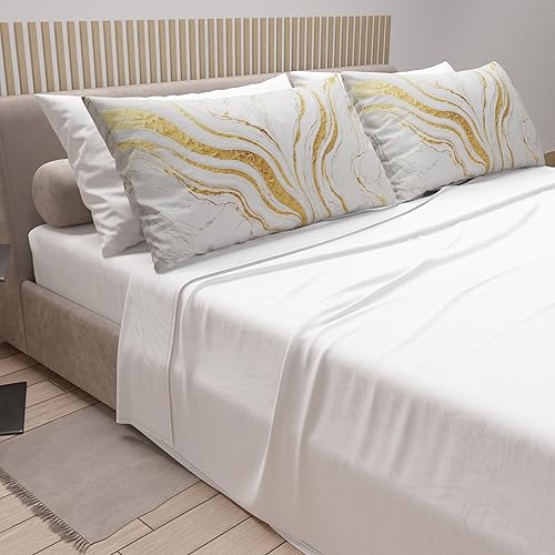 PETTI Artigiani Italiani - Parure de Draps en Coton pour Lit Double avec Taies d’Oreiller et Drap Housse 160x200, Motif 319 Poudre Claire, 100% Fabriqué en Italie - Nail Gallerys