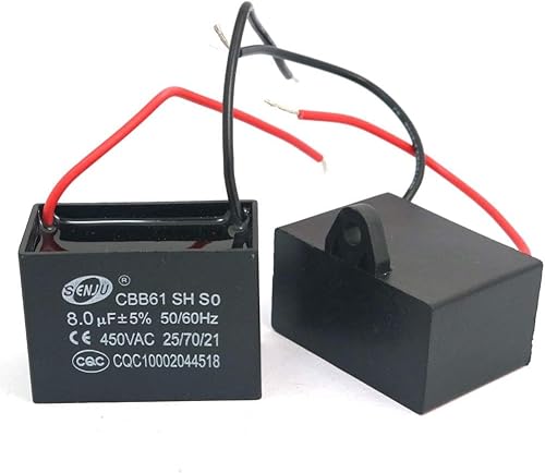 Fasizi 2 pièces CBB61 8 uF 450 V AC 50/60 Hz climatiseur Ventilateur Moteur condensateur de Fonctionnement - Nail Gallerys