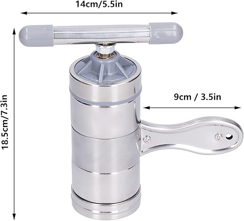 Goshyda Machine à Nouilles à manivelle, Presse à Nouilles Manuelle Polyvalente avec 5 moules à Nouilles, pour lasagnes, linguine, vermicelles et Boissons. - Nail Gallerys