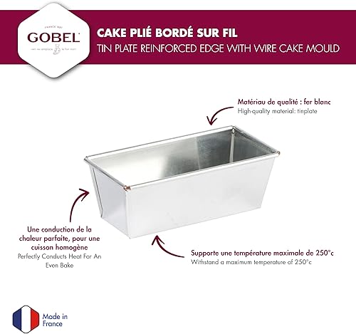 Gobel - Moule à cake plié bordé sur fil 21x10 cm - Nail Gallerys