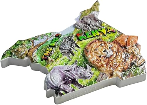 Aimant de réfrigérateur Kenya - Souvenir de voyage - Aimant décoratif pour réfrigérateur - Collection artisanale - Nail Gallerys