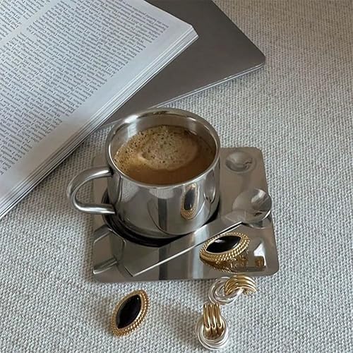 Lckiioy Ensemble de Tasses à Café avec Cuillère, Set de Table, Tasse à Eau, Accessoires de Table - Nail Gallerys