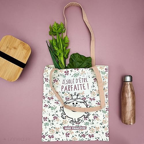 Tote Bag Mme Princesse en polyester motif floral collection MONSIEUR MADAME multicolore - Nail Gallerys