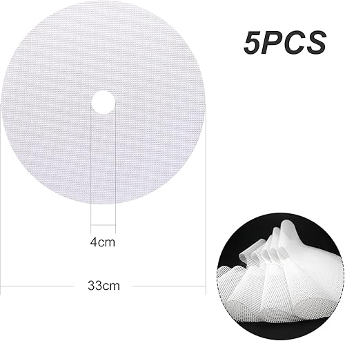 Feuilles Rondes de Déshydrateur de Silicone, 5 PCS Tapis de Déshydrateur de Nourriture Antiadhésifs Feuilles de Déshydrateur de Fruits - Nail Gallerys