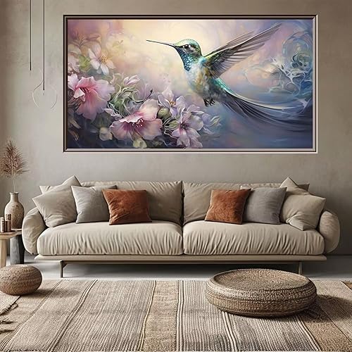 Zgcoyeo Oiseau Peinture Diamant Adulte, 5D Bricolage Peinture Diamant Painting Fleurs Diamond Painting Enfant, DIY Strass Broderie Point de Croix Painting, Murale Decoration Chambre Gift 90x50cm U-O - Nail Gallerys