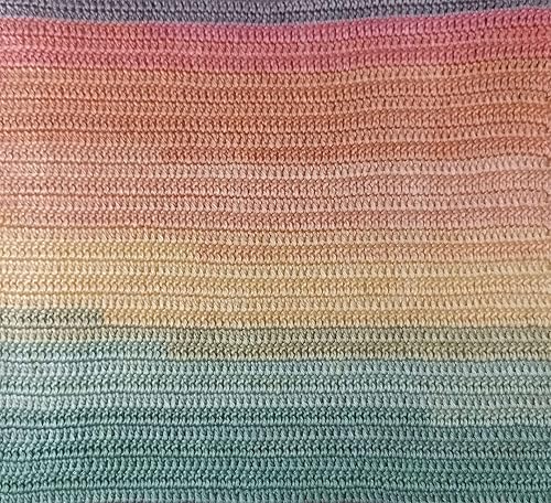 Wollbiene Summer Touch Batik Lot de 5 pelotes de laine multicolore avec dégradé de couleur, 500 g de laine mercerisée en microfibre acrylique (501 jaune/orange-menthe) - Nail Gallerys