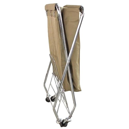 Jantex Chariot à linge 220 litres, Chariot à linge sale pliable pour hôtel, Dimensions : 985(H) x 620(L) x 620(P)mm, Le sac en tissu se déclipse du cadre, 4 roulettes pivotantes, L616 - Nail Gallerys