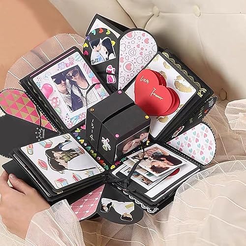 Boîte Surprise, Coffret Cadeau d'Explosion de Surprise Main de Bricolage, Boîte Cadeau Créative Scrapbooking Album Photo pour Anniversaire Mariage Saint Valentin Noël - Nail Gallerys