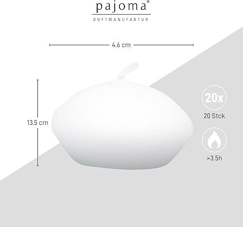 Lot de 20 bougies flottantes - Crème - Qualité supérieure pajoma - Nail Gallerys