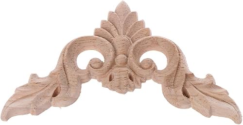 angelliu Bois Sculpté 4pcs / Set Sculpté Coin Onlay Appliques Non Peint Cadre Placard Armoire Décalque Bois Sculpté Décalque pour Les Meubles De Maison Decor 8x8cm - Nail Gallerys