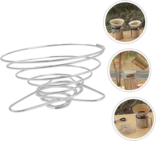 Garneck porte-filtre à café filtres Fabricant - Support de filtre à café pliable - Filtre à café portable cafetières machiner un café goutteur de café pliable cafetière de camping Silver - Nail Gallerys