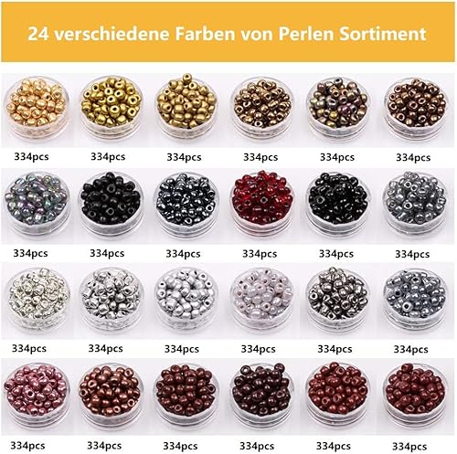 Lot de 12 000 perles de 2 mm pour bracelets pastel 12/0 perles de rocaille à enfiler perles en verre pour bricolage, collier, boucles d'oreilles, fabrication de bijoux et artisanat - Nail Gallerys