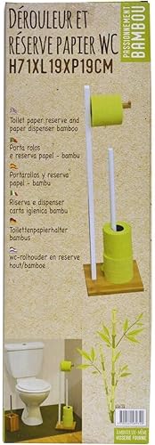 2 en 1 : Ensemble Dérouleur et Réserve de papier WC - en Bambou - Nail Gallerys