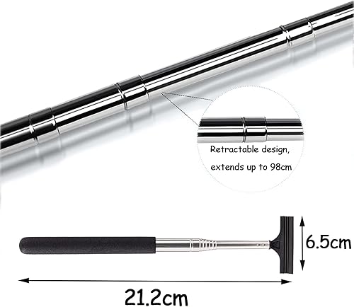 FINEVERNEK Raclette à vitre Professionnelle pour Voiture, Essuie Glace de Rétroviseur Rétractable, la Longueur d'expansion est jusqu'à 96 cm - Nail Gallerys