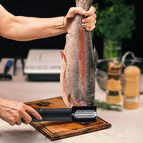Décapeur d'Écailles de Poisson,Automatique pour Écaillage et Peeling de Peau de Poisson | Éplucheur Électrique Étanche pour Silure Pêche en Eau Douce Maison Restaurants - Nail Gallerys