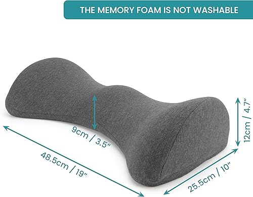 BELLE VOUS Coussin Lombaire - Soutien Respirant en Mousse à Mémoire de Forme - Coussin Lombaire Chaise Bureau, Voiture, Voyage ou Lit - Soulage Les Douleurs dans Le Bas du Dos - Nail Gallerys