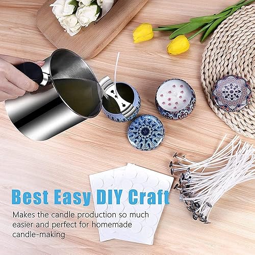 Josenidny Pot de CouléE de de Bougies, Pot de de Cire à Double ChaudièRe de 44, Pichet de de Bougies, PoignéE RéSistante à la Chaleur - Nail Gallerys