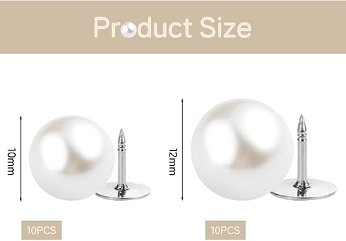 Pack De 20 Boutons En Nacre Sans Couture - Amovibles Pratiques, Broches En Perles, Faits Main, Épingles - Nail Gallerys