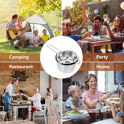 BESTonZON Double Chaudière Pot Ensemble 600 Ml En Acier Inoxydable Melting Pot Chocolat Melting Pot Cuisine Eau Bouillante Pot Pour Faire Fondre Le Chocolat Bonbons Cire Fabrication - Nail Gallerys