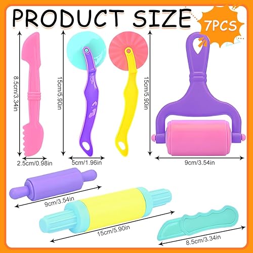 MOLZINY 7 pièces Ensemble d'outils de pâte d'argile Outil de pétrissage Outils de Pâte À Modeler Outil de modelage Accessoires de pâte à Modeler pour Argile Pâte à Modeler - Nail Gallerys