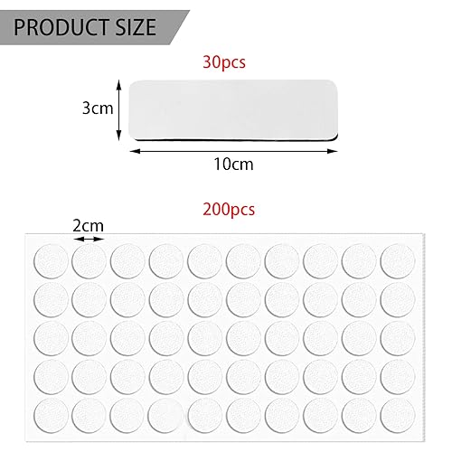 DKDDSSS 30PCS Scratch Autocollant Double Face, Bande Agrippantes Adhésives, Rectangle Adhésif Double Face Puissant pour Ménage,Bricolage Et l'artisanat, 3 x 10cm (Noir) - Nail Gallerys