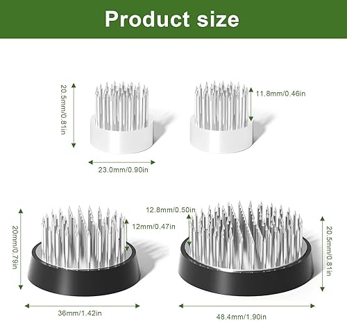 AMONENZ 4 Pièces Ikebana, Pique Fleur Ikebana en Acier Inoxydable, 3 Tailles Ikebana Accessoires, Outil de Composition Florale pour Maison, Jardin, Hôtel - Nail Gallerys