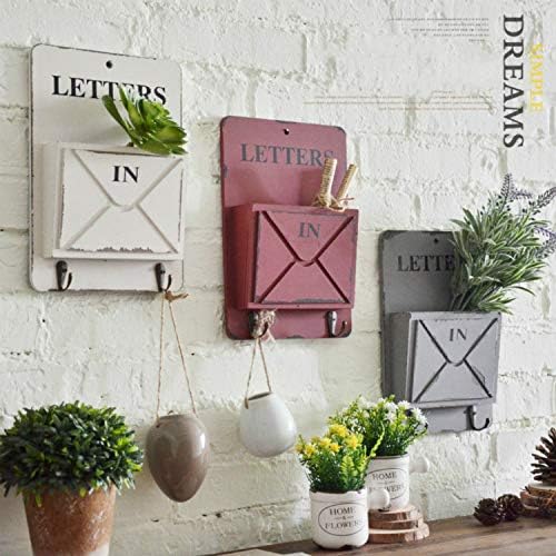 Boîte Aux Lettres Murale Créative Rétro En Bois Pendentif Mural Pour Décoration De Maison Salon (Couleur : Blanc) - Nail Gallerys