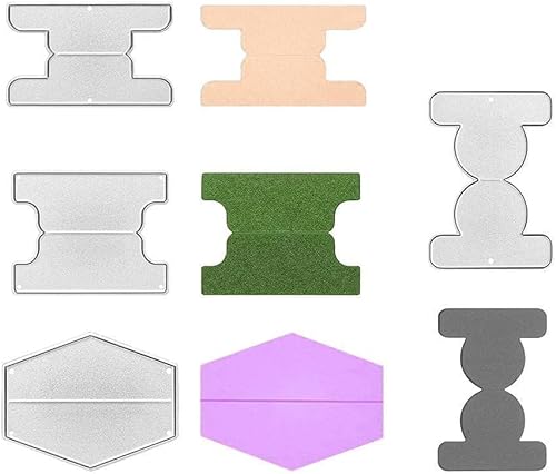 KEKOL 4 Pièces Onglet Matrices De Découpe en Métal Signet Étiquette Die Cut Tags Bannière Gaufrage Pochoirs Modèle Moule pour Carte Scrapbooking DIY Artisanat Album Décor - Nail Gallerys