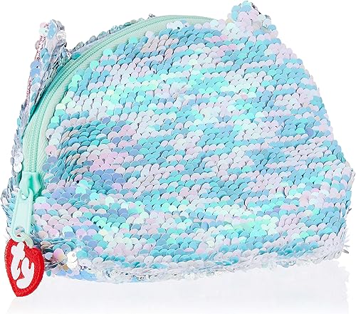 Ty - Pochette Accessoires Peluche à Sequins - Whimsy le Chat, TY95823, Bleu / Rose - Nail Gallerys