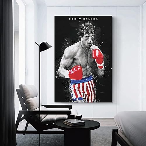 ZZXCHG Peinture d'art de mur de toile 60x90cm Rocky Balboa stile Stampa dipinti per soggiorno Camera da letto decorazione Senza Cornice - Nail Gallerys