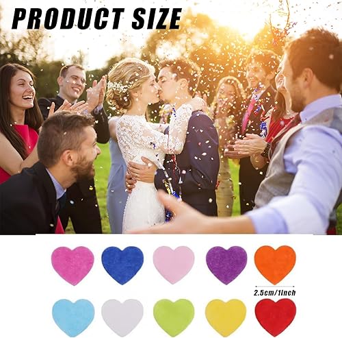 Confettis colorés en forme de cœur, confettis biodégradables pour mariage, anniversaire, Saint-Valentin, 50 g - Nail Gallerys
