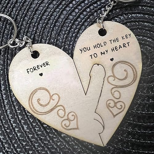 Porte-clés photo pour couple - Cadeau pour petit ami et petite amie avec inscription « You Hold The Key To My Heart » - Porte-clés pour lui et elle - Cadeau d'anniversaire pour petit ami ou petite - Nail Gallerys