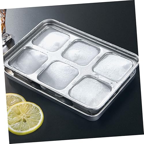 3 Pièces Moule à Glaçons Mini-frigo Bac à Glaçons En Inox Moules à Glace Empilables Bacs à Glaçons Couverts à Moule à Glace Pratique Acier Inoxydable Silver ABOOFAN - Nail Gallerys