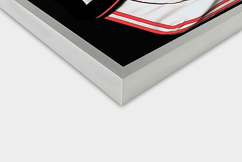 nielsen cadre maillot, 60 x 80 cm, aluminium, Argent mat, cadre affichepour accrocherau format paysage et portrait, verre synthétique, Framebox II - Nail Gallerys