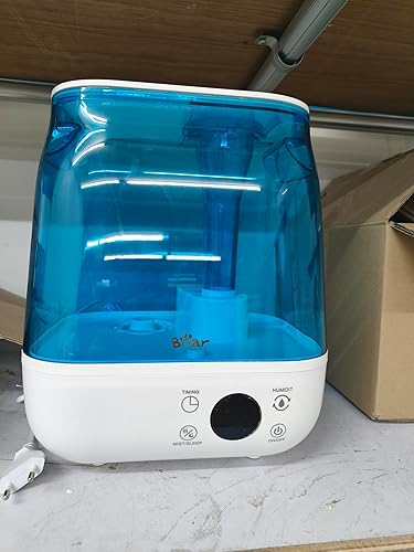 Bear Humidificateur 6L Top Fill Humidificateur, Minuterie, Mode Sommeil, Humidité constante, Aroma Disc, Double buse rotative 360°, 28db Ultra Silent, Convient aux Bébés Et aux Plantes - Nail Gallerys