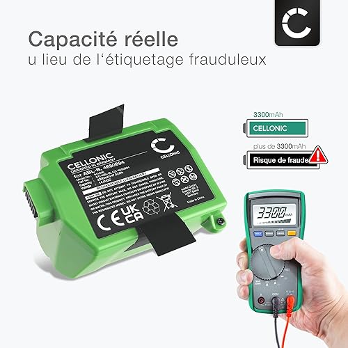 CELLONIC, Batterie pour Aspirateur Compatible avec iRobot Roomba S9 Plus, ABL-B, 4650994, S955020 (14.4V, 3300mAh) - Nail Gallerys