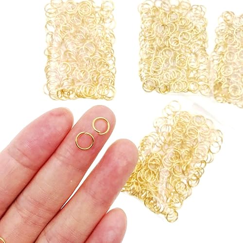 JZK Set 1000 PCS 6mm anneaux ouvert or pour fabrication de bijoux, kit de découvertes de bijoux, bijoux accessoires pour Loisirs créatifs bijoux faits maison - Nail Gallerys
