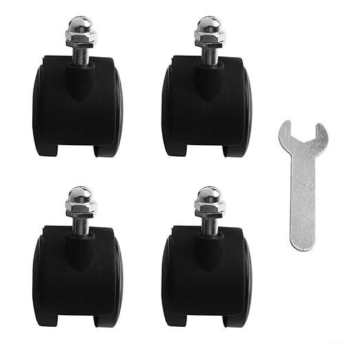 Feeshoppher Lot de 4 roulettes de rechange pour chauffage d'huile (sans frein) - Nail Gallerys