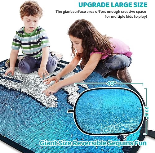 Panneau mural à paillettes réversible, panneau mural sensoriel pour enfants, planche en tissu à paillettes sensorielles pour jouer et apprendre, jouet sensoriel, stimulation tactile - Nail Gallerys