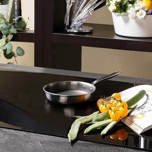 KASANOVA Poêle antiadhésive Tri-ply, Revêtement nid d'abeille, compatible avec le four et tous les types de cuisinières. (26 cm) - Nail Gallerys