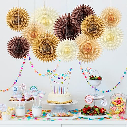 BestoFun Lot de 12 éventails en papier de soie rose vif et orange - Décorations de fête pour fille - Pour anniversaire, fête prénatale, mariage, enterrement de vie de jeune fille - Décoration murale à - Nail Gallerys