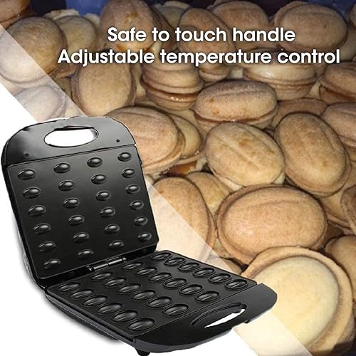 Machine à Gateaux Aux Noix,KIMISS Croque Monsieur Gaufrier 24 grandes pièces Machine à Pain Gaufrée électrique aux Noix Anti-adhésif Réchauffement rapide pour réaliser de délicieux desserts - Nail Gallerys