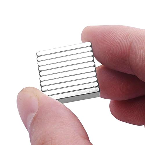 Aimant en néodyme, super puissant rectangle aimant de terres rares, pour la cuisine, les expériences scientifiques, la conception de bricolage, le bureau - 20 x 10 x 2 mm (40 pièces) (40 pièces) - Nail Gallerys