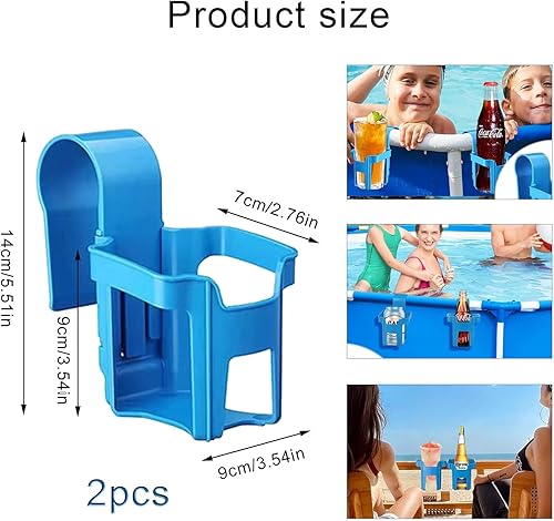 2 Pièces Porte Gobelets pour Piscine, Porte Gobelet Piscine, Porte-gobelets de Bord de Piscine, Étagère Bord Piscine, pour Les Fêtes D'été à La Plage Baignoires - Nail Gallerys