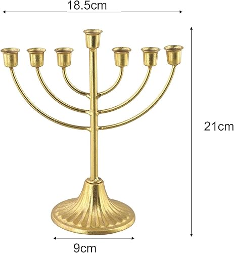 HEBEOT Bougeoir Menorah Hanukkah Menorah Vintage Hanukkah Menorah Bougeoir Amovible Bougeoir Rétro (9 Têtes) - Nail Gallerys