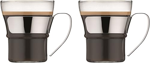 Bodum - 4553-16 - Assam - Set 2 Verres à Café - Anse en Inox Brillant - 0.35 L - Nail Gallerys