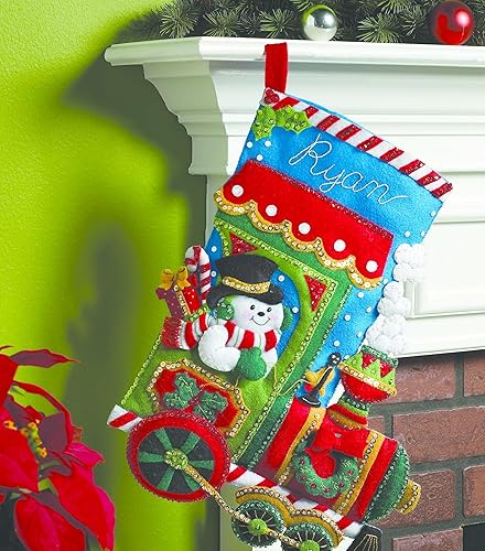 Bucilla Candy Express Kit d'applique en Feutre pour Bas de Noël 45,7 cm de Long, 1 - Nail Gallerys