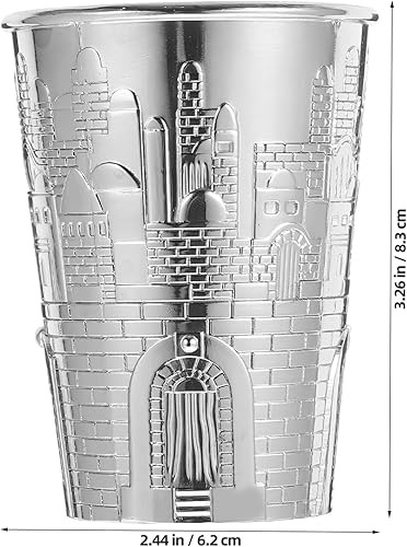 ABOOFAN Tasse Et Plateau De Kiddush Tasse À Vin De Kiddush Plaquée Gobelet À Vin Bol D'offrande D'eau Pour Shabbat Havdalah Pâque Judaica Cadeau De Shabbos - Nail Gallerys