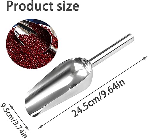 4 Pièces Pelle à Glace En Acier Inoxydable, Pelle à Nourriture, Pelle à Farine, Pelle à Sucre, Pelle Pratique De Cuisine/Bar/Jardin/Supermarché, Pour Farine, Glaçons, Nourriture, Haricots - Nail Gallerys