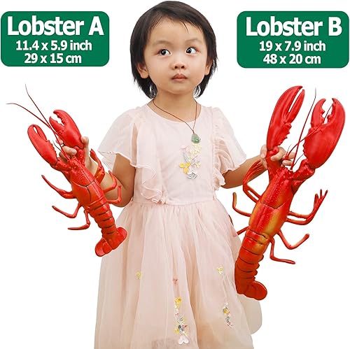 Gresorth 4 PCS Faux Grand Artificiel Homard Crabe Plastique Animal Accueil Fête Décoration Afficher des Gamins Jouet - Nail Gallerys